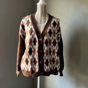 SHEIN brown cardigan